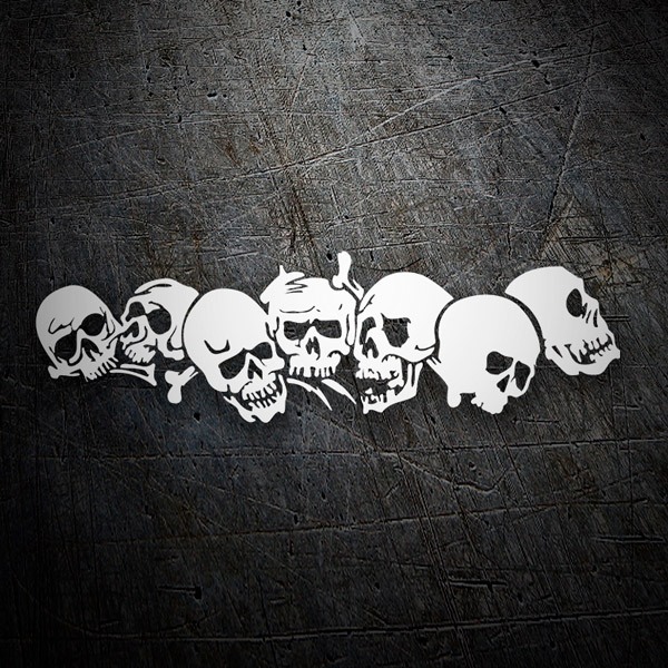 Car & Motorbike Stickers: Piled skulls