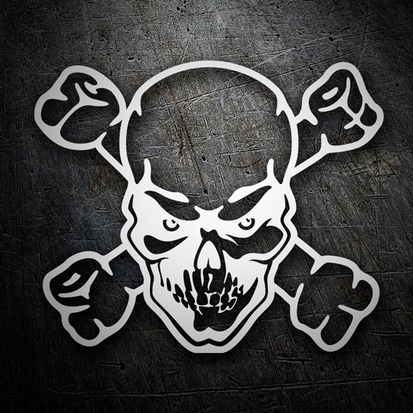 Car & Motorbike Stickers: Angry skull