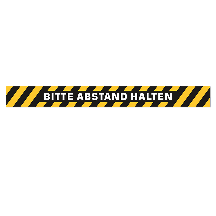Car & Motorbike Stickers: Floor Sticker Keep a Safe Distance 1 German yellow
