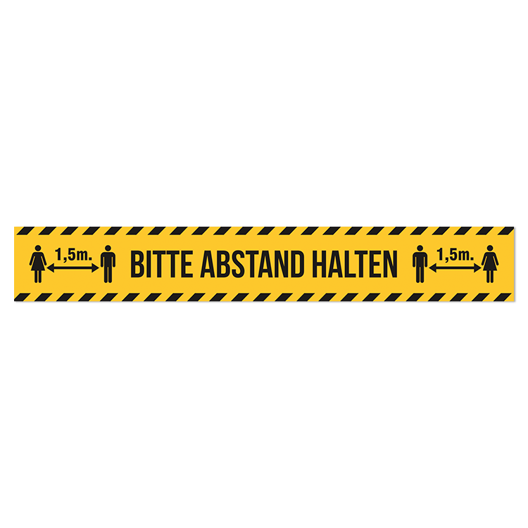 Car & Motorbike Stickers: Floor sticker Keep Safe Distance 5 German