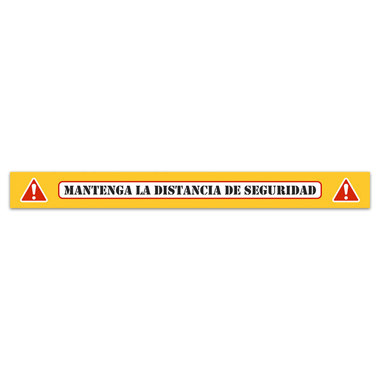 Car & Motorbike Stickers: Floor Sticker Keep a Safe Distance 6 - Spanish
