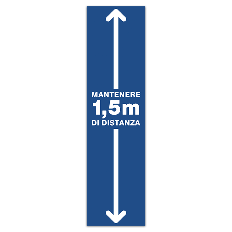 Car & Motorbike Stickers: Floor Sticker 1,5m Safe Distance - Italian