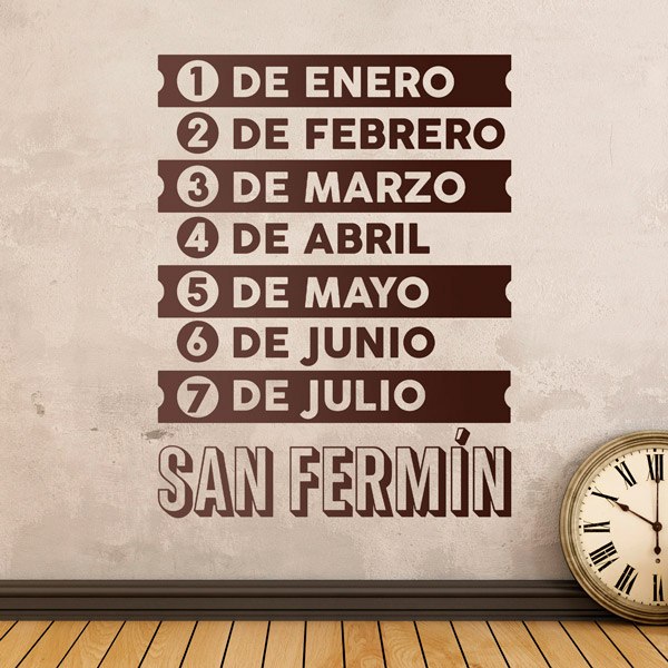 Wall Stickers: Song San Fermin