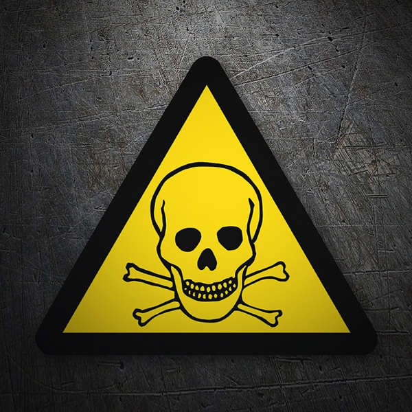 Car & Motorbike Stickers: Warning sign sticker toxic