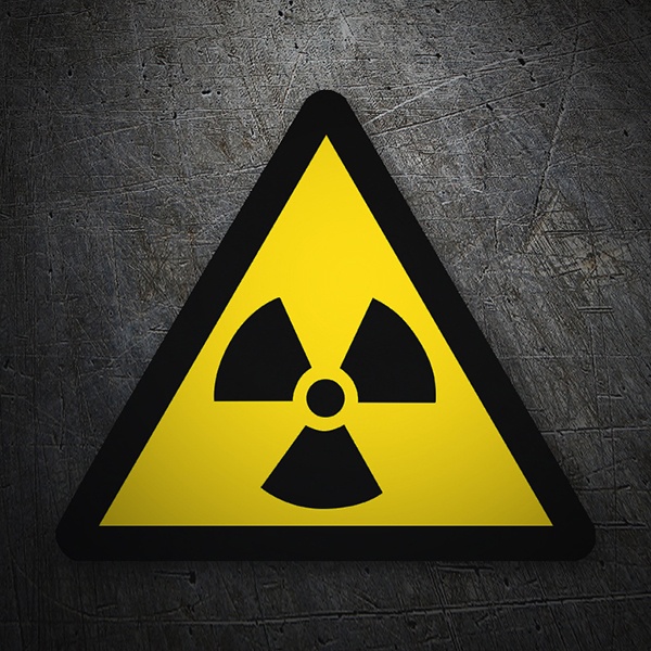 Car & Motorbike Stickers: Warning sign sticker radioactivity