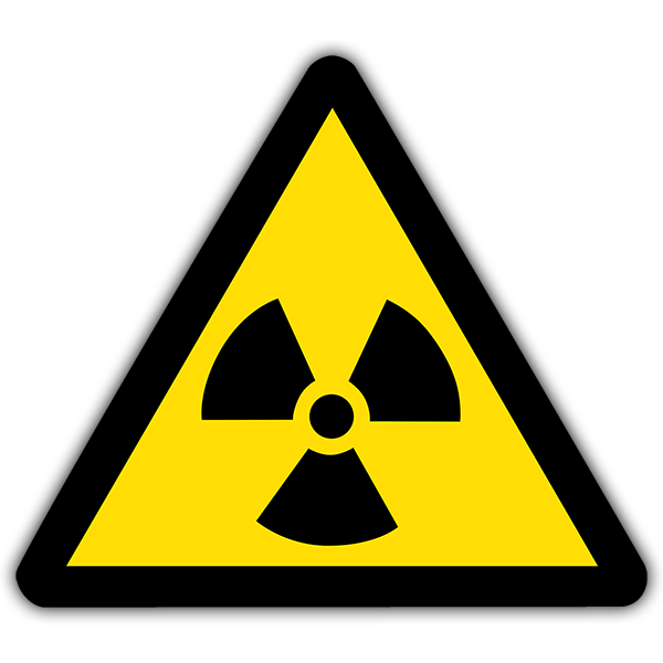 Car & Motorbike Stickers: Warning sign sticker radioactivity