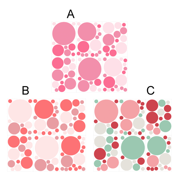 Wall Stickers: Set Circles Shades of Pink