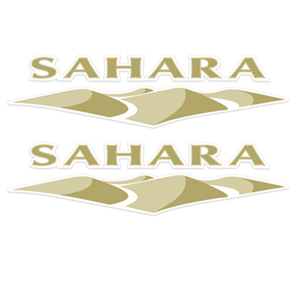 Car & Motorbike Stickers: Set 2X Sahara side