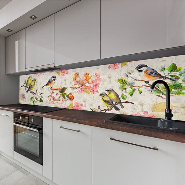 Wall Murals: Birds on branches 0