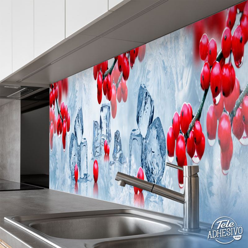 Wall Murals: Composition holly and ice 2