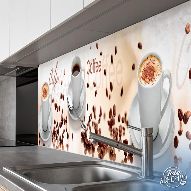 Wall Murals: Composition of coffee cups 2