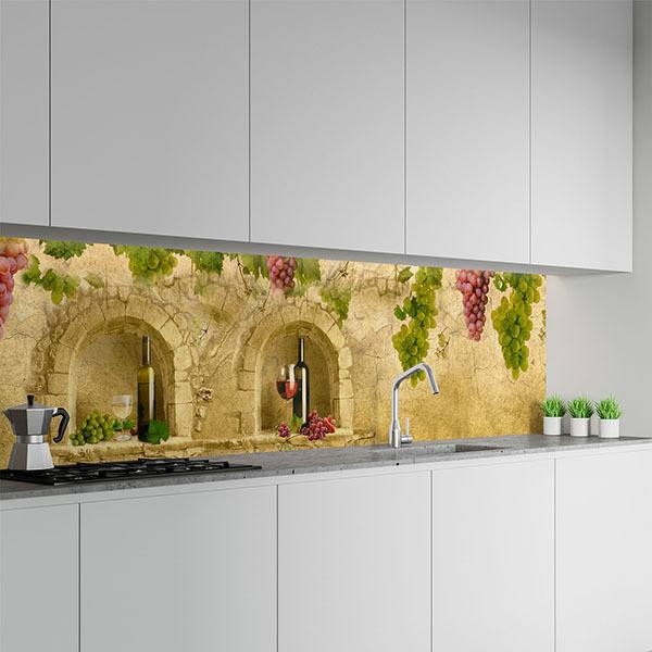 Wall Murals: Grape and wine composition