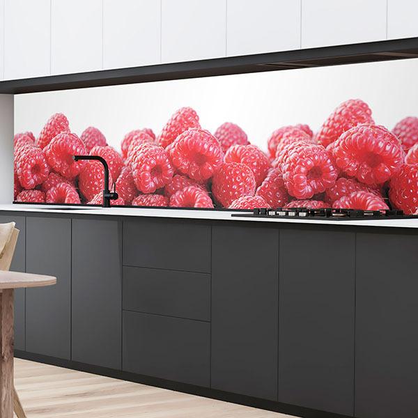 Wall Murals: Delicious raspberries 0