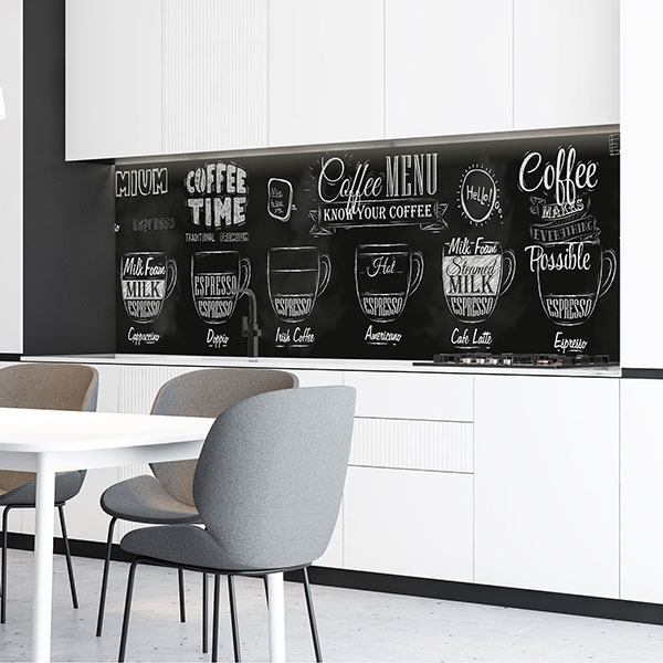 Wall Murals: Types of coffee 0