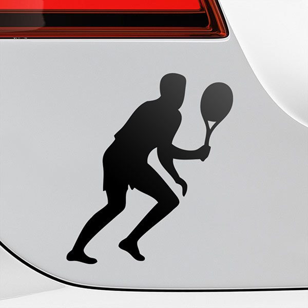 Car & Motorbike Stickers: Tennis player running