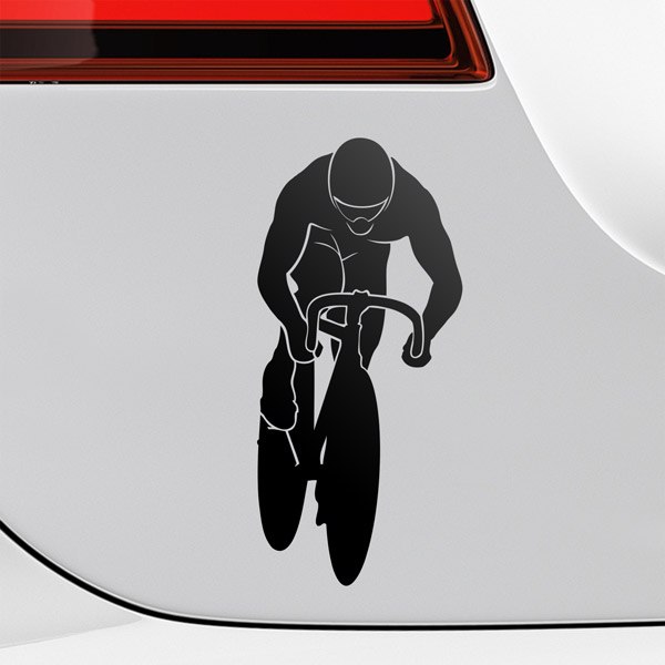 Car & Motorbike Stickers: Individual time trial cyclist