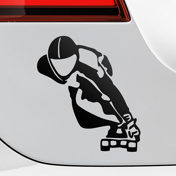 Car & Motorbike Stickers: Downhill longboard