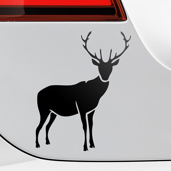 Car & Motorbike Stickers: Silhouette of deer