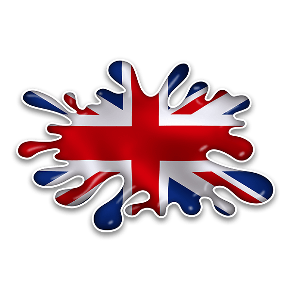 Car & Motorbike Stickers: Paint Splatter Flag