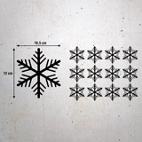 Wall Stickers: Set 12X snow flakes 3