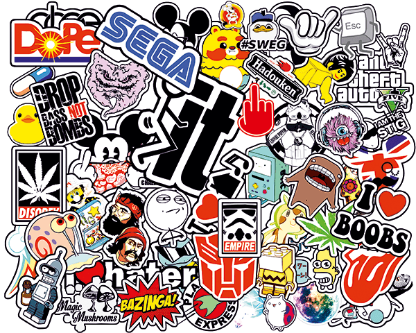 Car & Motorbike Stickers: Sticker Bomb Freak