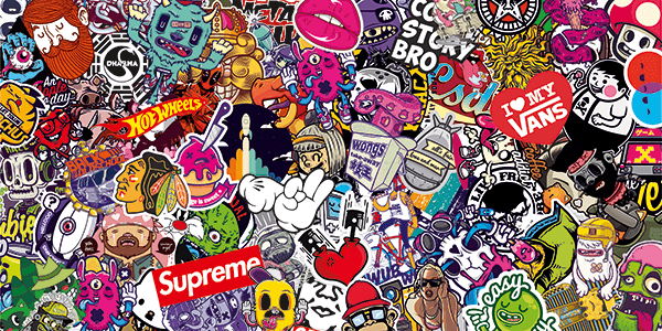 Car & Motorbike Stickers: Sticker Bomb Skate