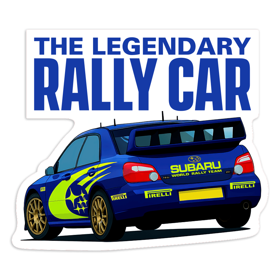 Car & Motorbike Stickers: The Legendary Rally Car Subaru WRC