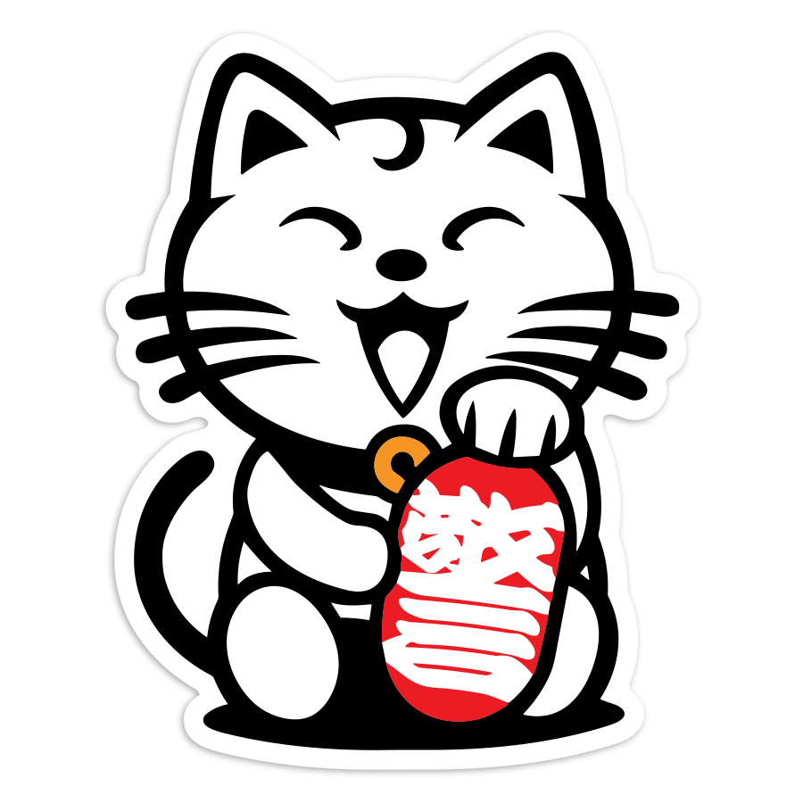 Car & Motorbike Stickers: Lucky Cat Maneki-neko