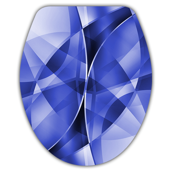 Wall Stickers: top wc Abstract blue