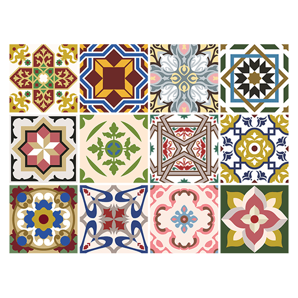 Wall Stickers: Kit 48 Tile stickers Classics