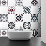 Wall Stickers: Kit 48 Tile stickers traditional 4