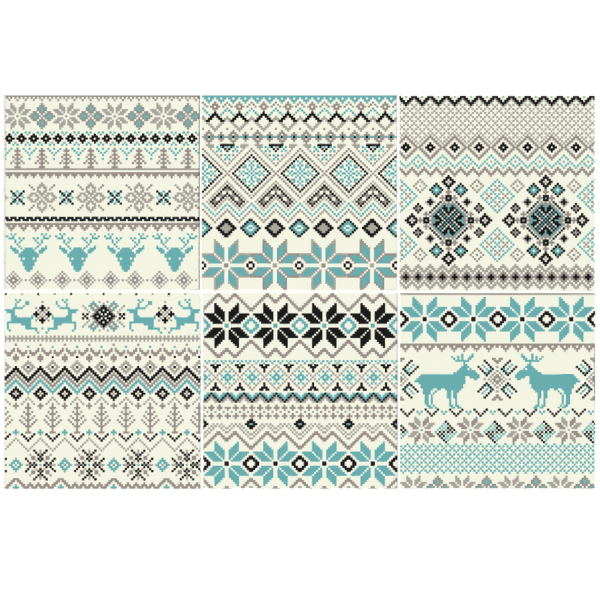 Wall Stickers: Kit 48 wall Tile stickers winter