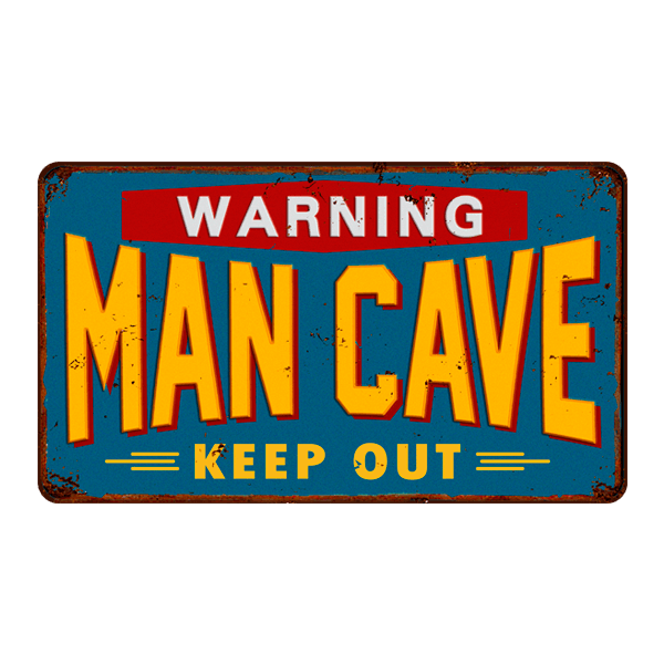 Wall Stickers: Warning Man Cave