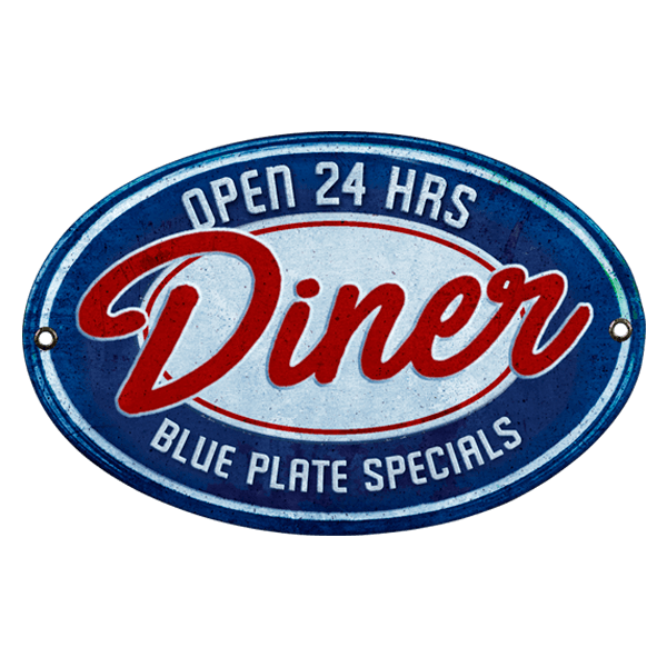 Wall Stickers: Open 24 hrs Diner