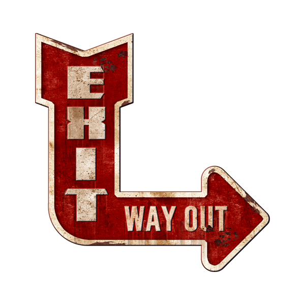 Wall Stickers: Exit Way Out