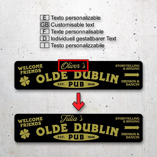 Wall Stickers: Olde Dublin Pub