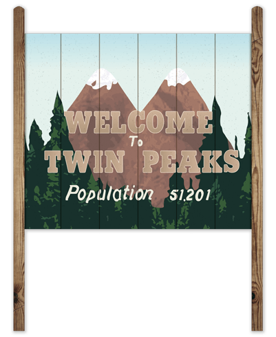 Wall Stickers: Wood sign Welcome Twin Peaks