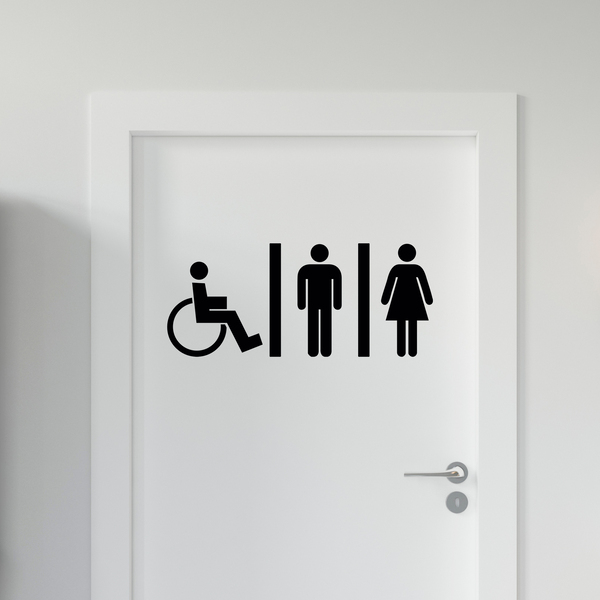 Wall Stickers: WC Mixto disabled people