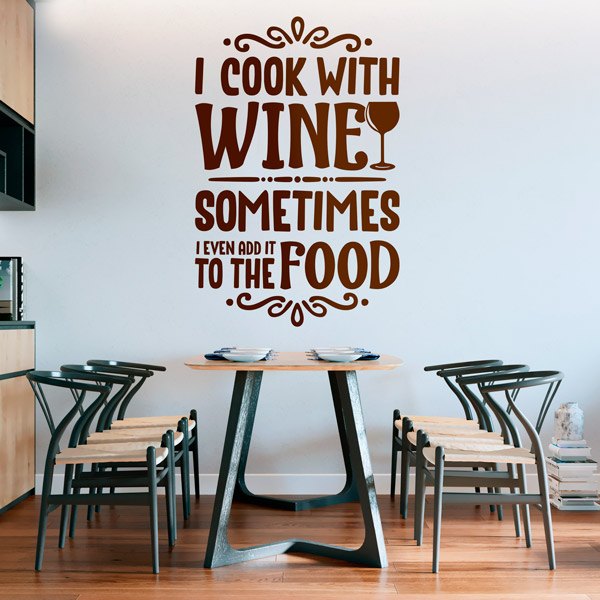 Wall Stickers: I cook with wine