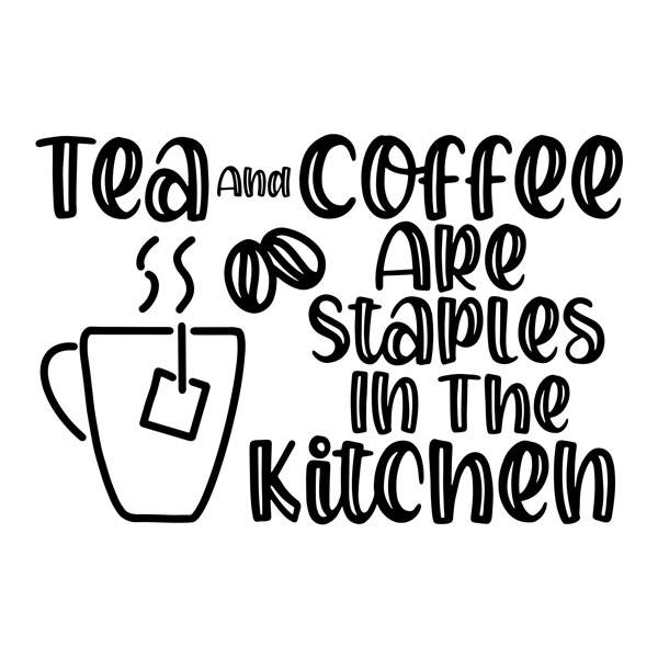 Wall Stickers: Tea and coffee are staples in the kitchen