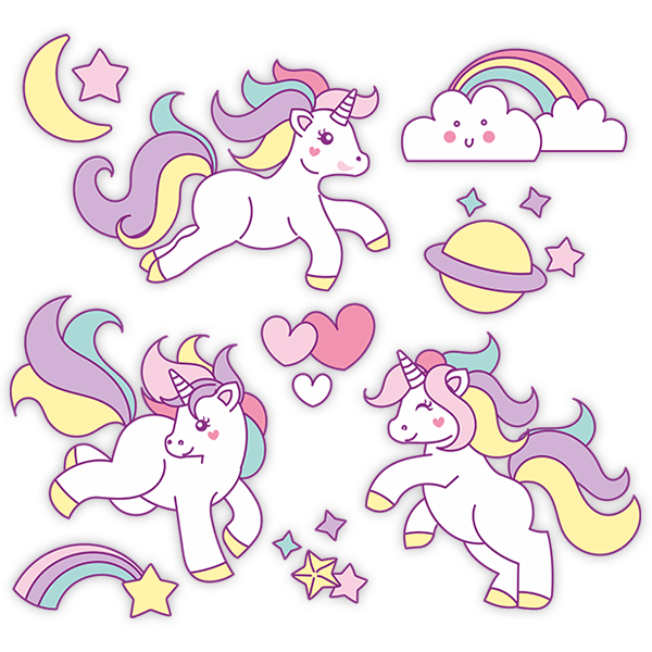 Wall Stickers: Unicorn Children