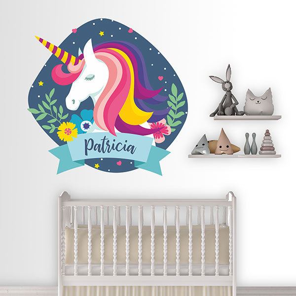 Wall Stickers: Unicorn with personalized name