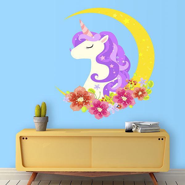 Wall Stickers: Unicorn on the moon