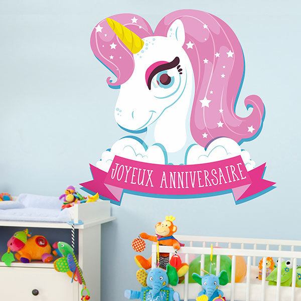 Wall Stickers: Happy Birthday in French