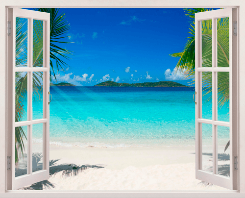 Wall Stickers: Caribbean beach