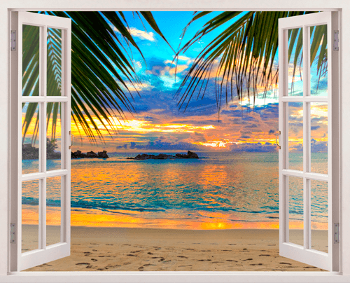 Wall Stickers: Sunset on the beach