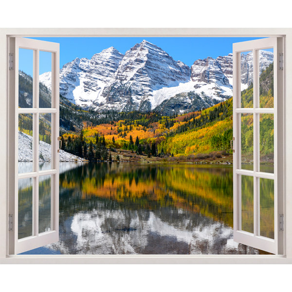Wall Stickers: Mountain, valley and lake