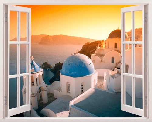 Wall Stickers: Sunset in Santorini