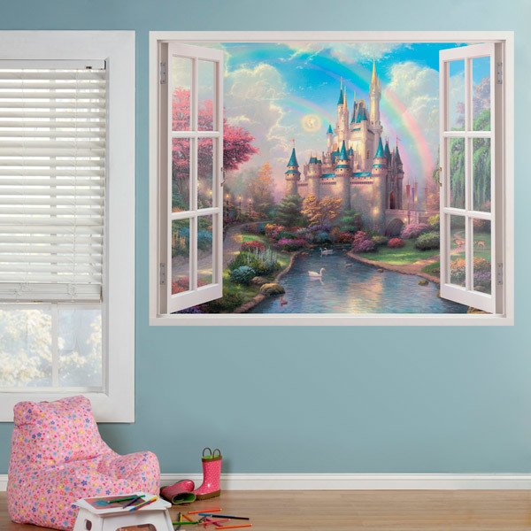 Stickers for Kids: Disney Castle and Tinker Bell