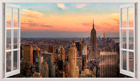 Wall Stickers: Panorama skyline of New York